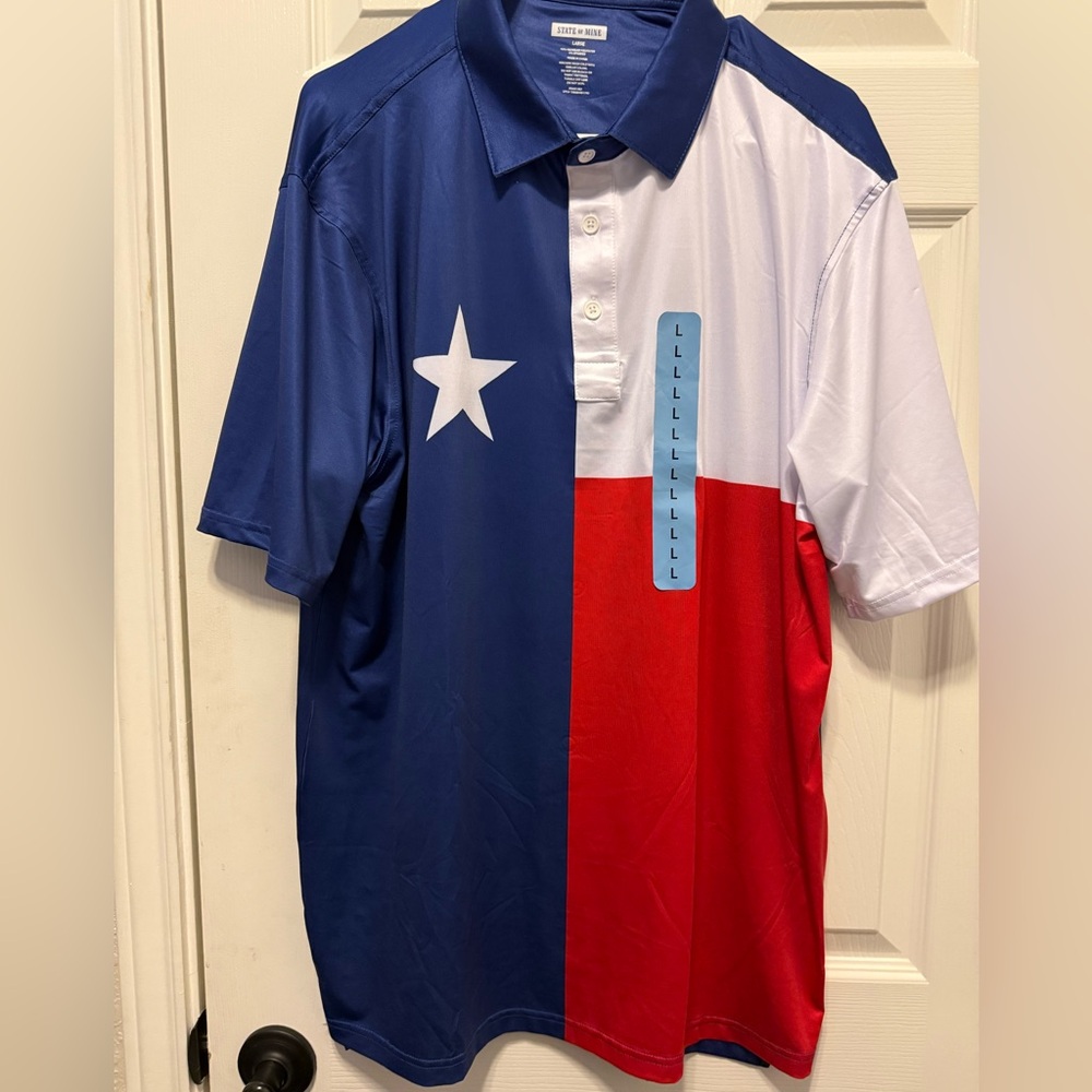 State of Mind Men's Polo Shirt - Blue, White, Red